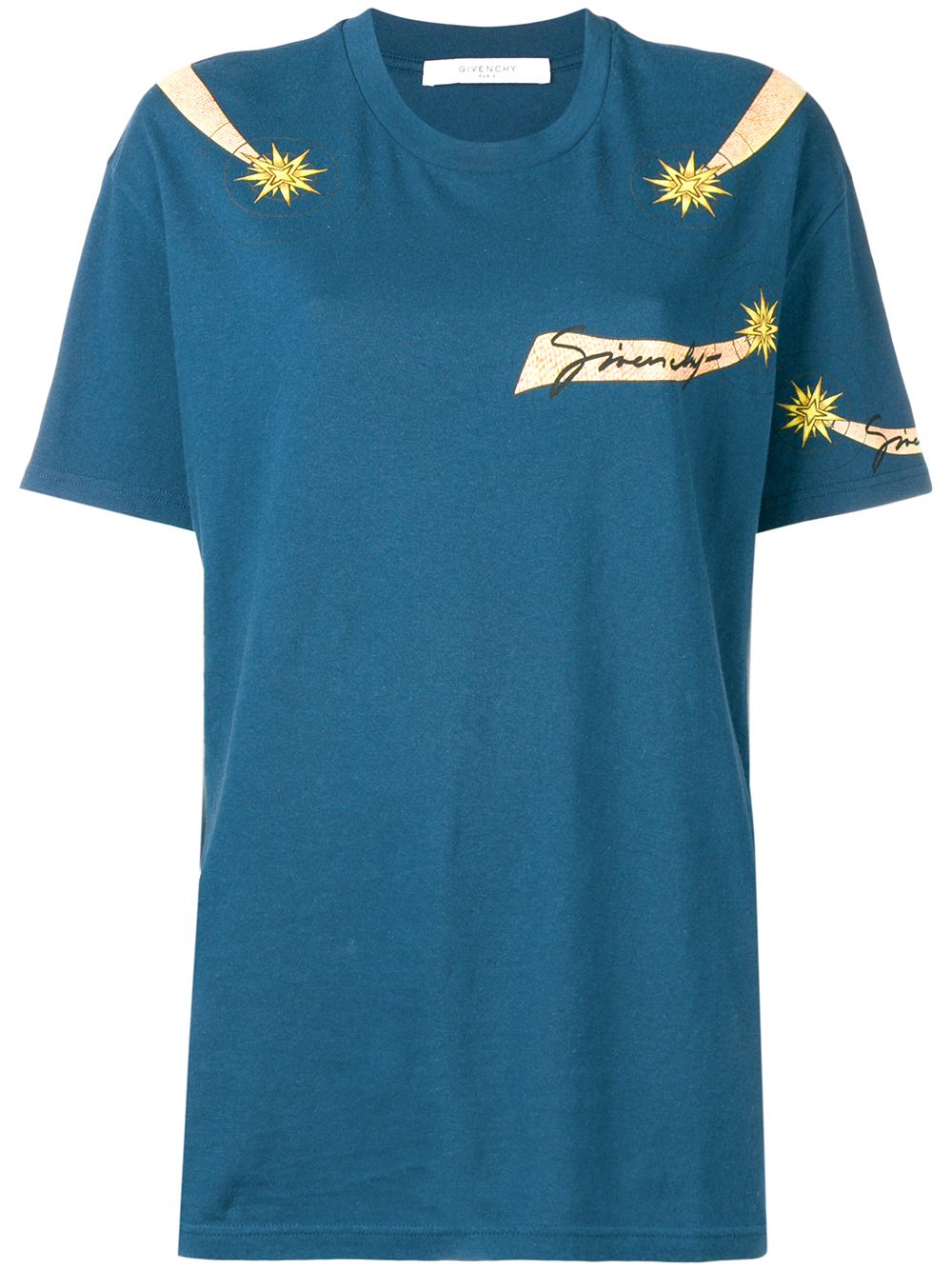 Star print T-shirt - Blue