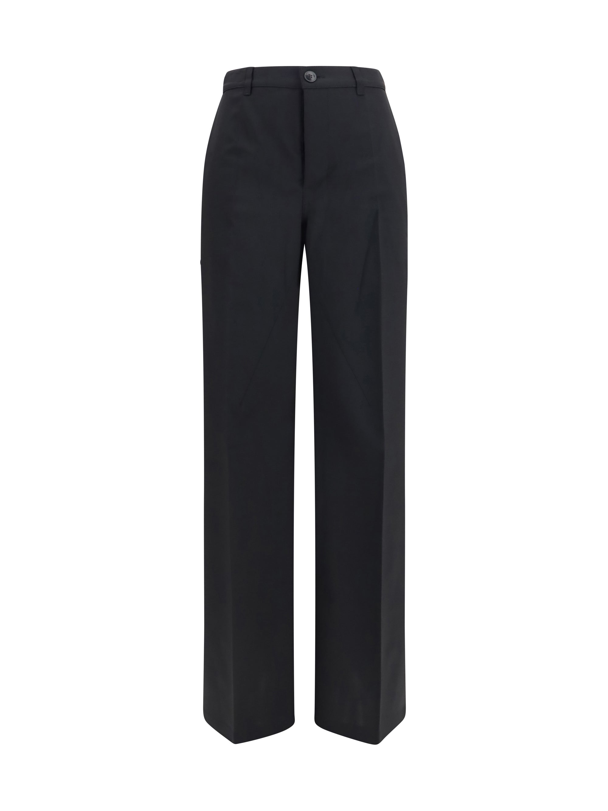 Wide-Leg Tailored Trouser — Black