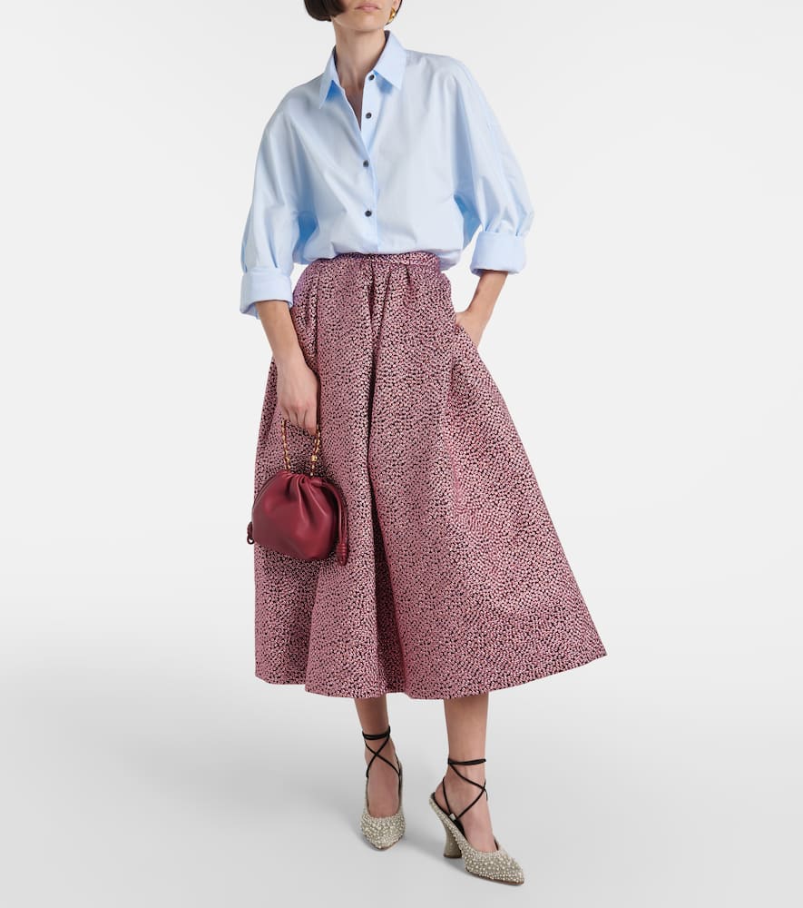 Soni pleated midi skirt