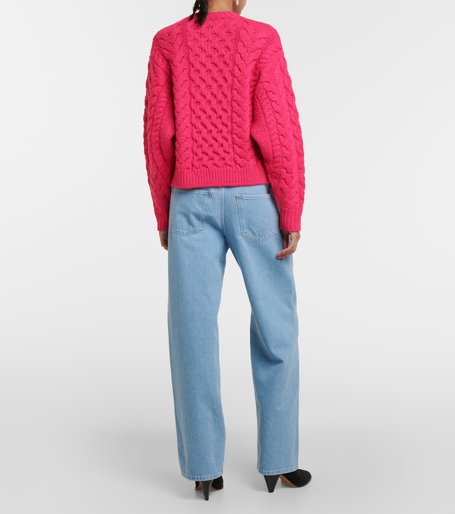 Jake cable-knit wool-blend sweater