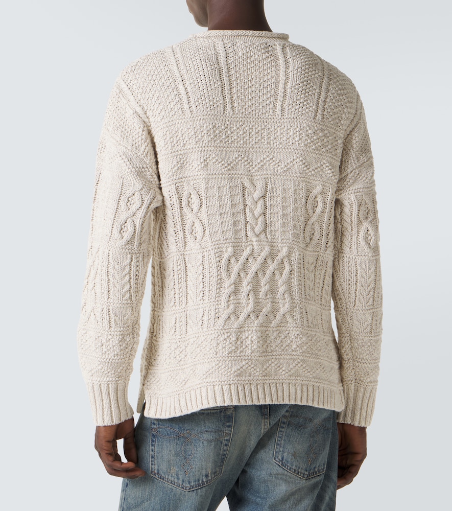 Cotton and linen sweater