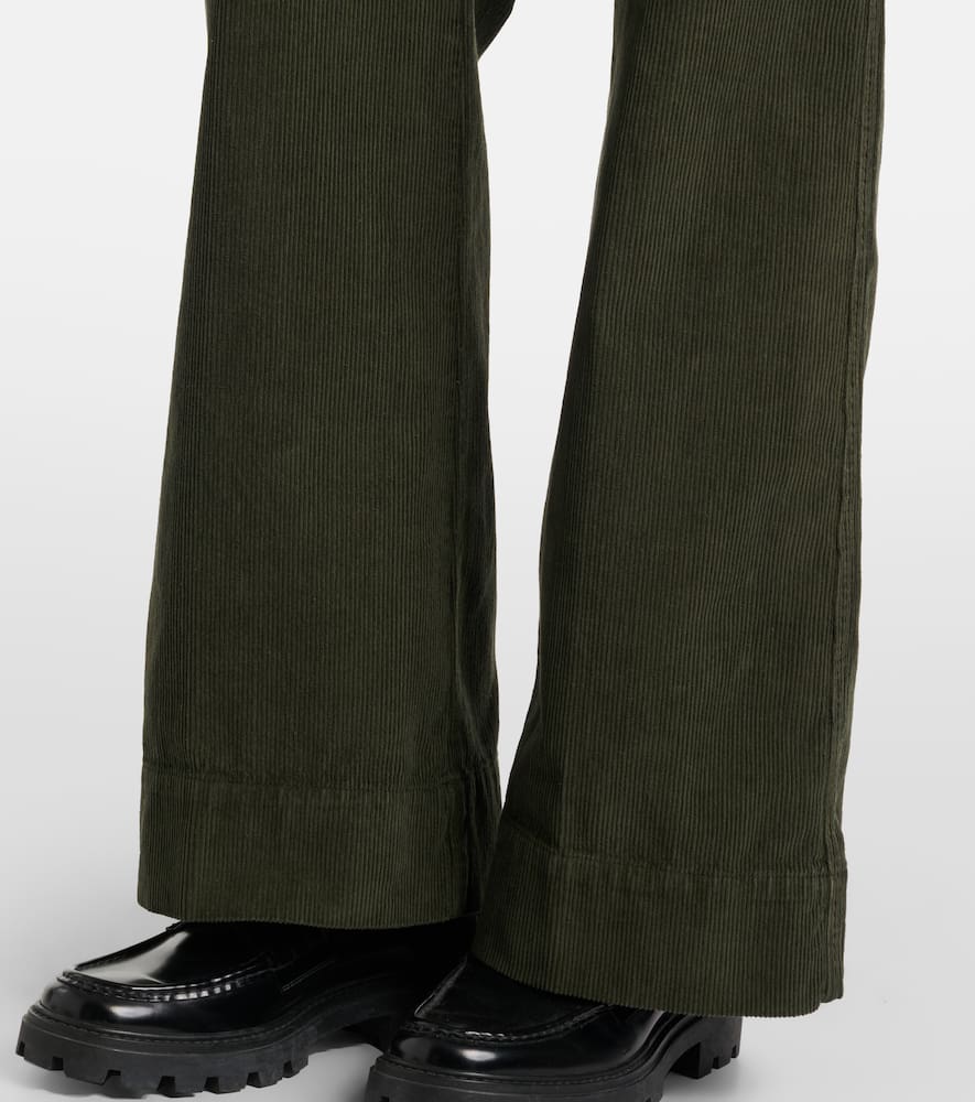 Alina mid-rise corduroy flared jeans