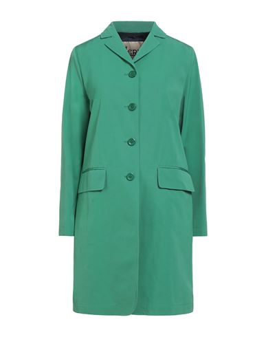 Woman Overcoat & Trench Coat Green Size 12 Polyester, Cotton