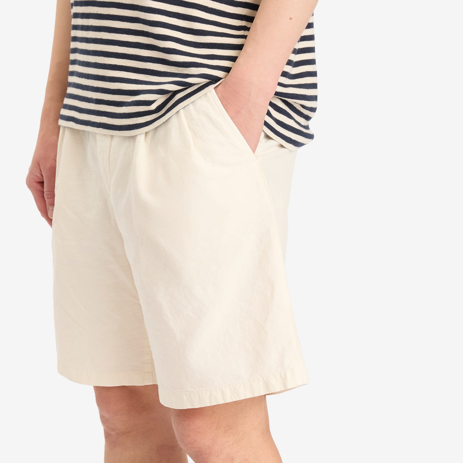 Men's Benn Cotton Linen Shorts Kit White