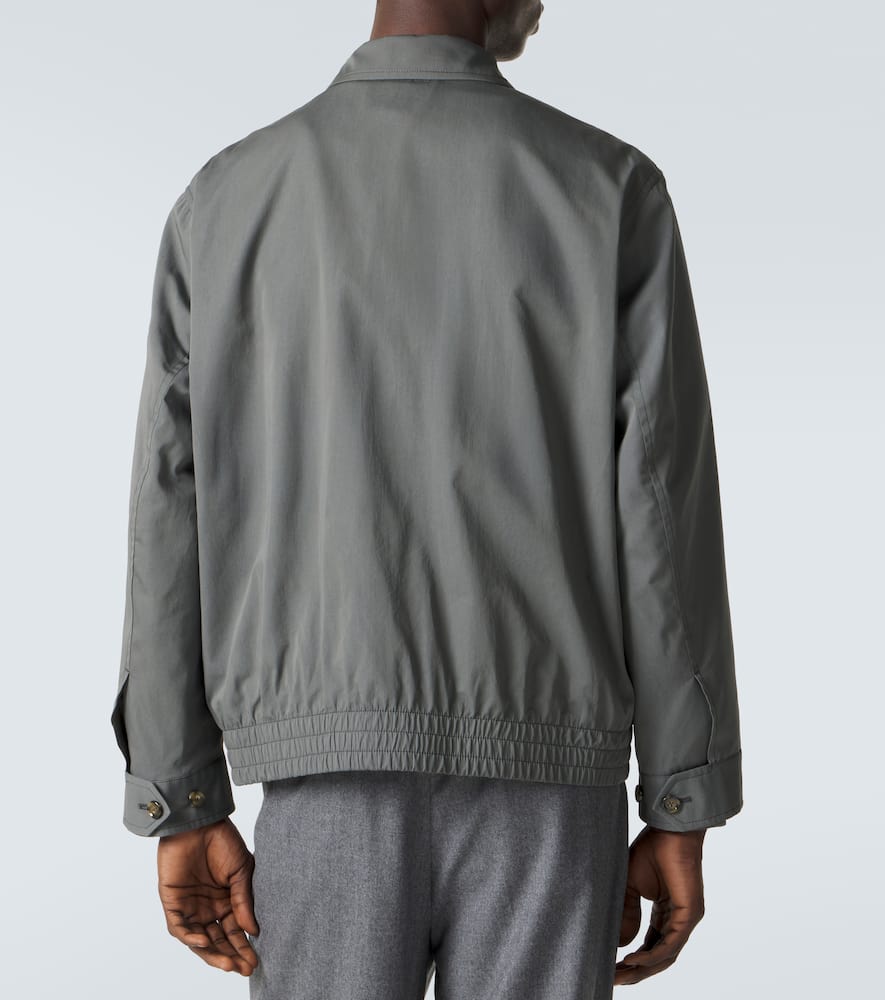 Cotton and silk blouson jacket