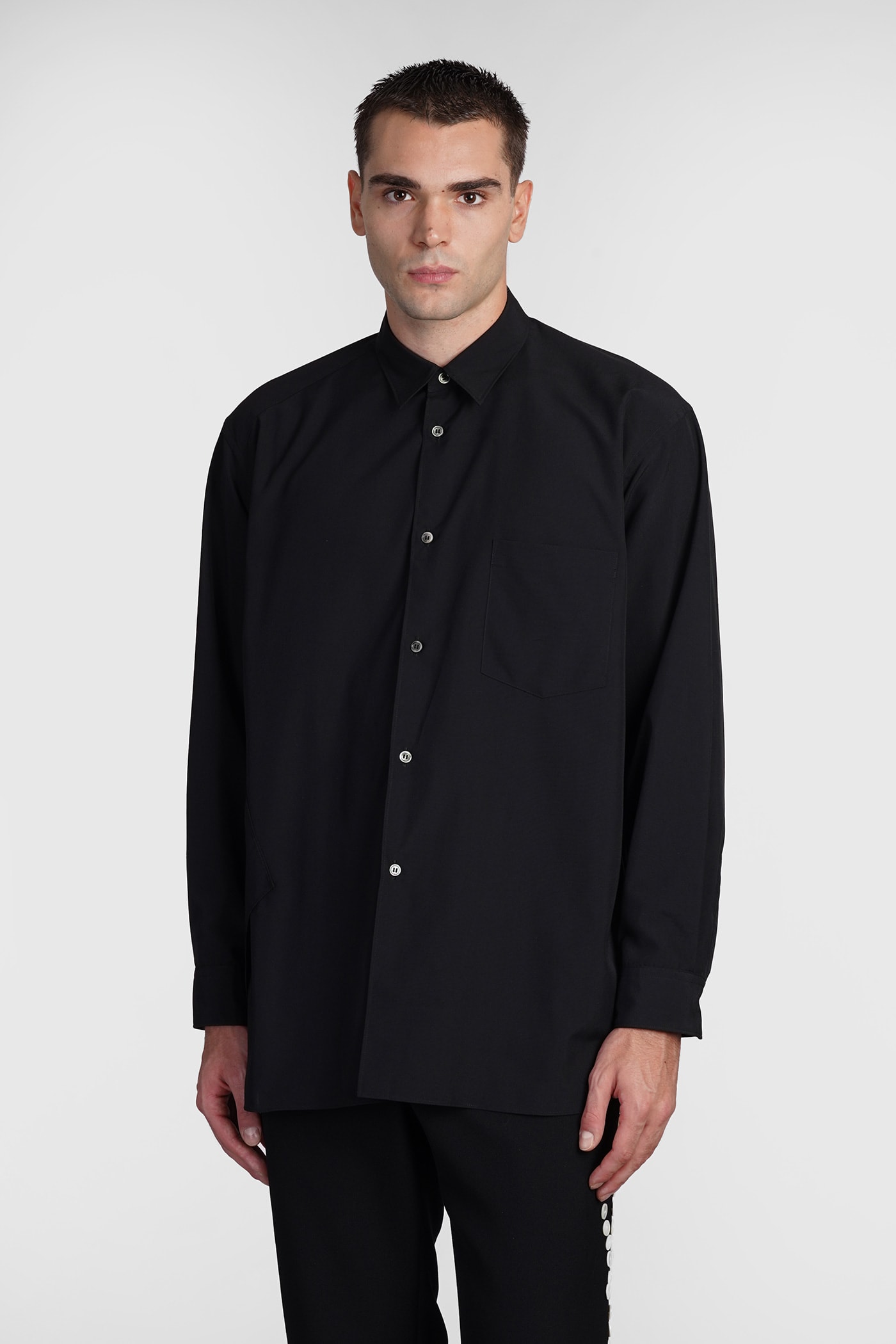 Pocket-patched shirt - Black