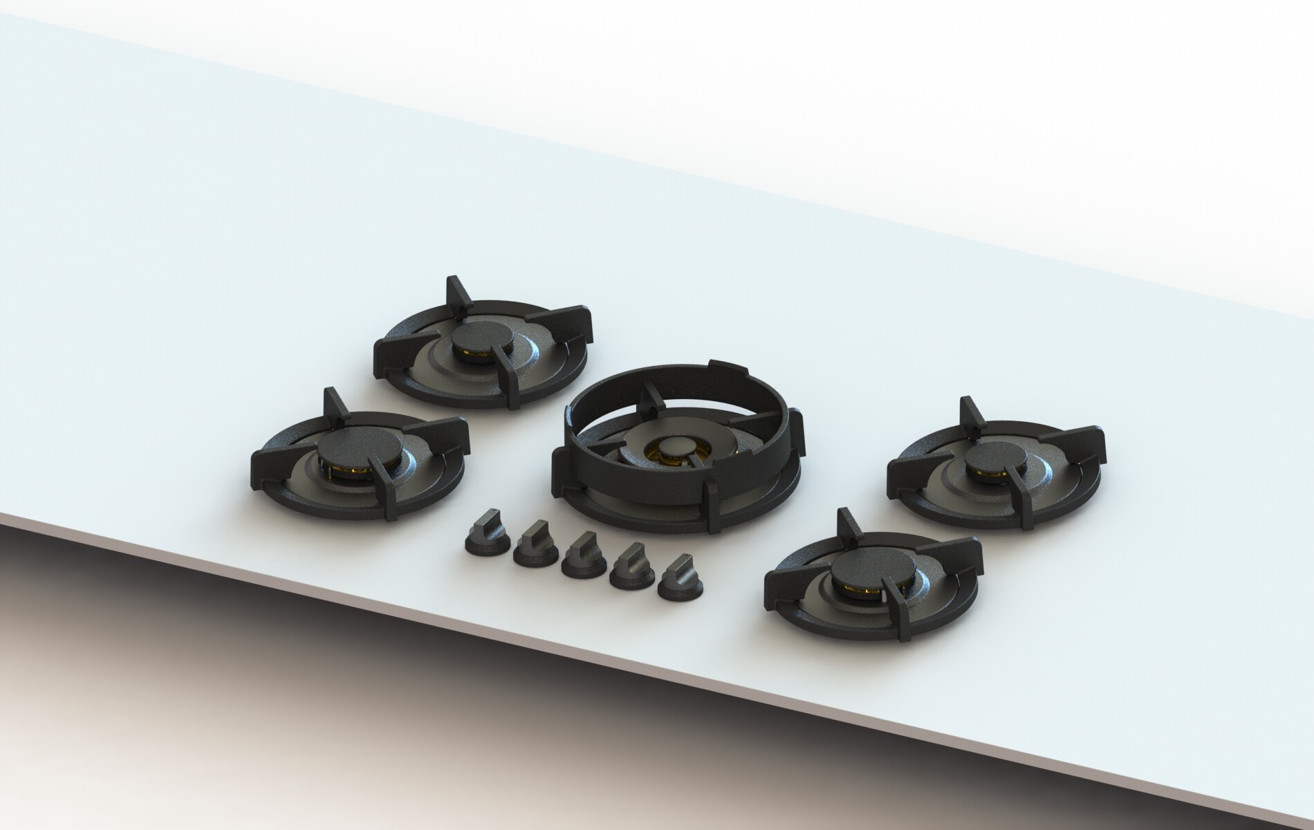 Pitt Cooking Elbrus Professional Edition 36" Natural Gas Drop-In Cooktop ELBRUS5PTNG