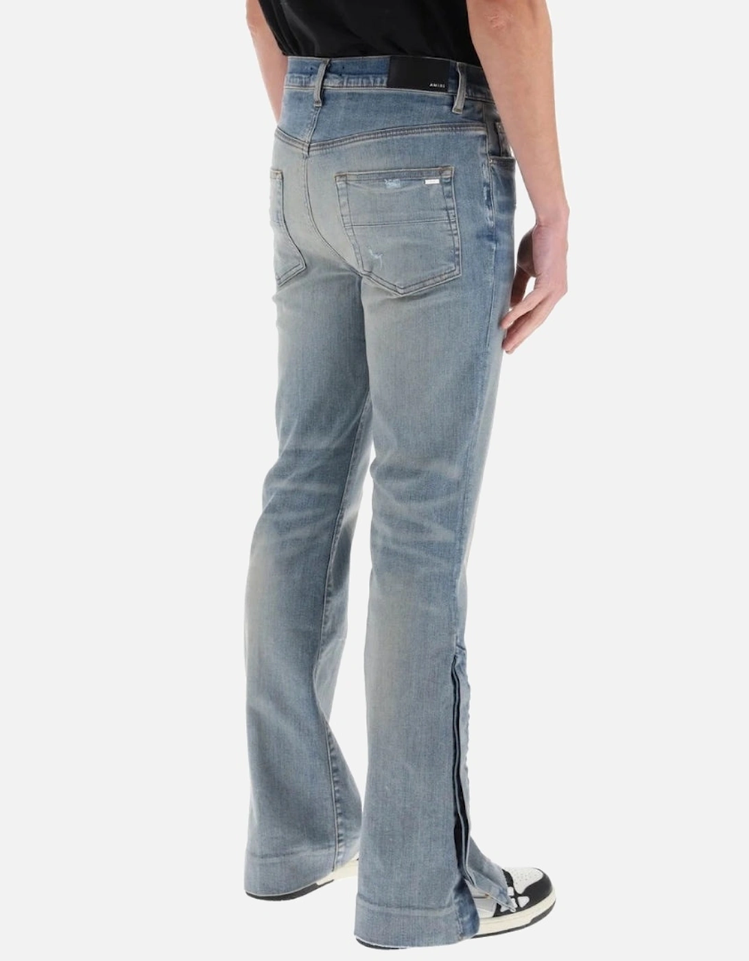 Men's Amiri Stack Kick Flare Leg Clay Indigo Blue Jeans - Size: 32/31