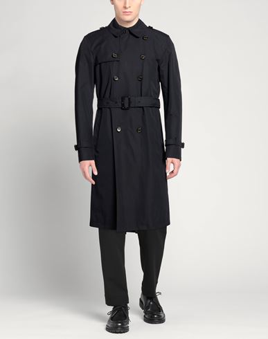 Man Overcoat & Trench Coat Midnight blue Size 36 Cotton, Polyamide