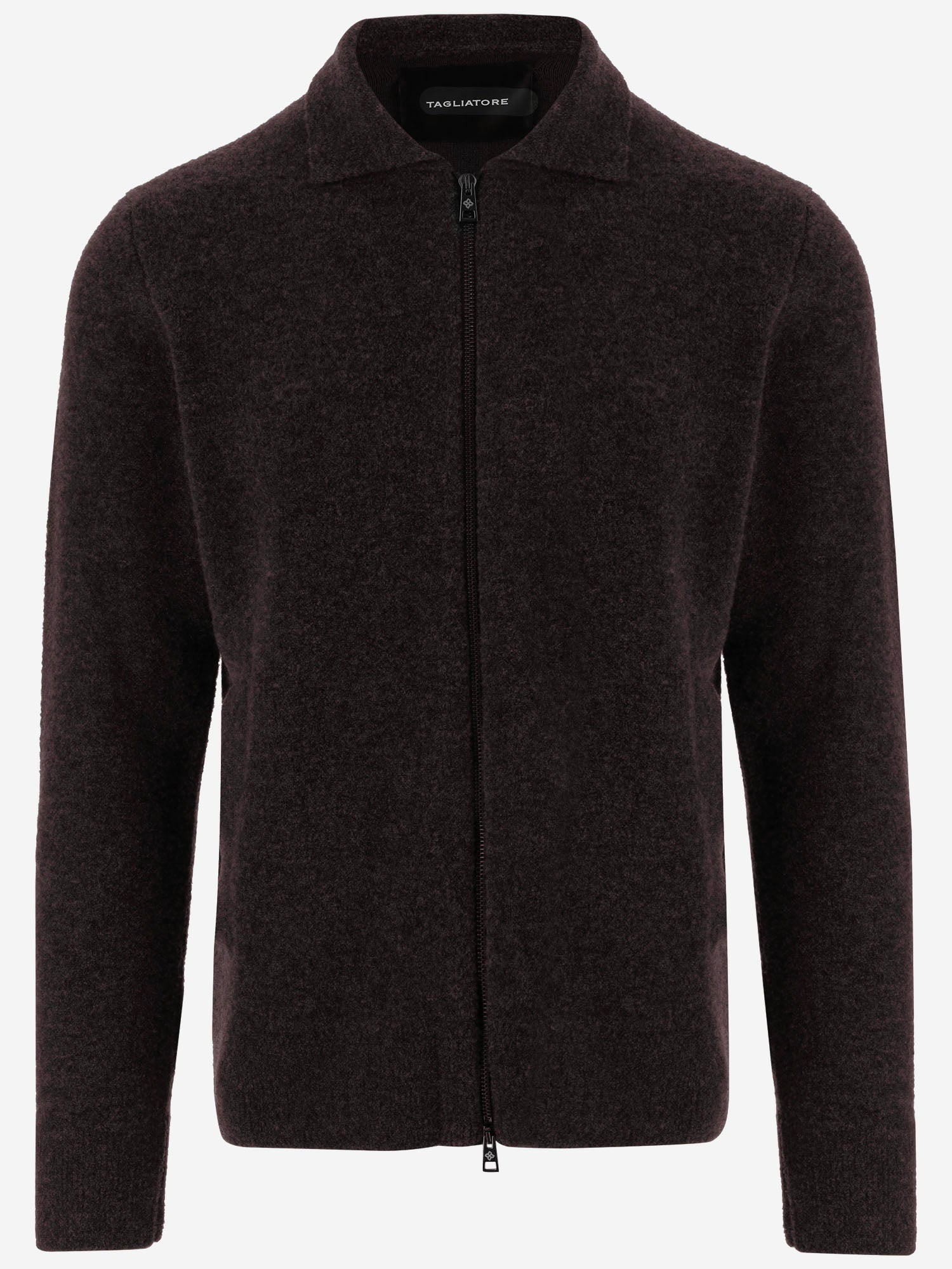 Wool-Blend Knit Sweater — Purple