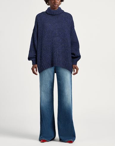 Woman Turtleneck Blue Size XL Wool, Alpaca wool, Polyamide