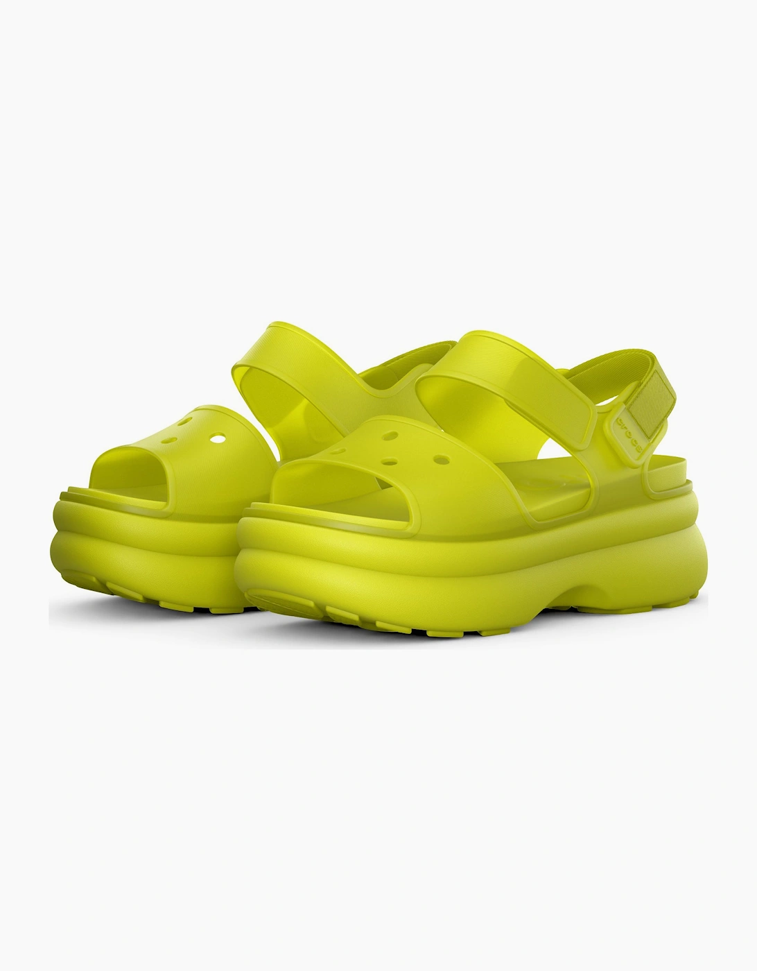 Women's Crocs SOHO FROSTED Womens Platform Sandals Citrus - Green
