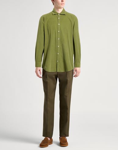 Man Shirt Military green Size M Cotton