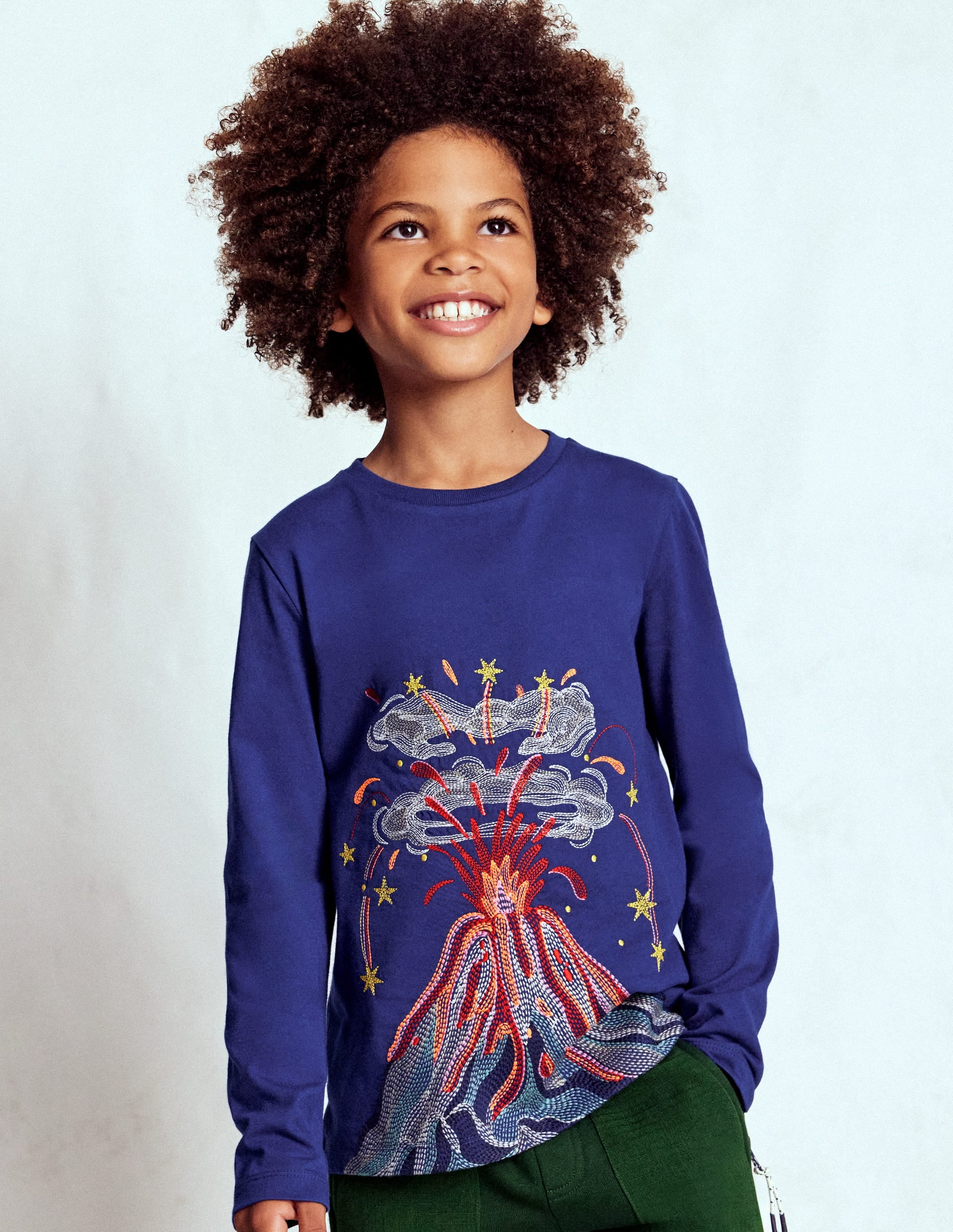 Superstitch Long Sleeve Top Multi Volcanoes