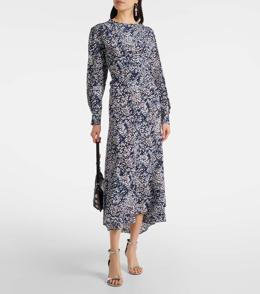 Hanane ruffled printed silk-blend maxi dress