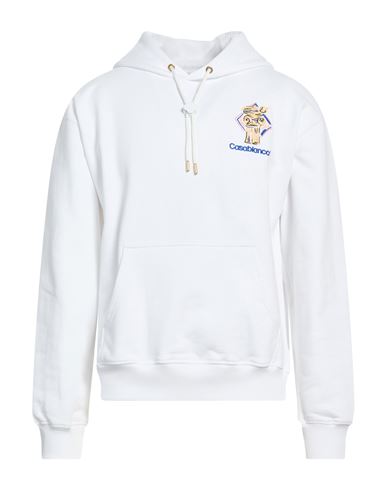 Man Sweatshirt White Size L Cotton, Viscose