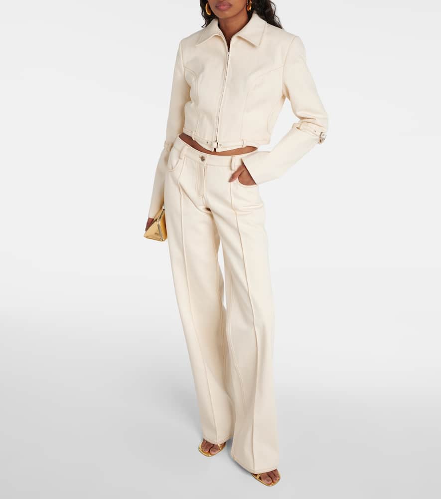 Tuxis low-rise cotton wide-leg pants