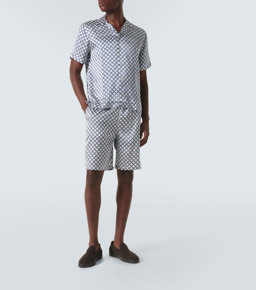 Palma printed silk-blend shorts