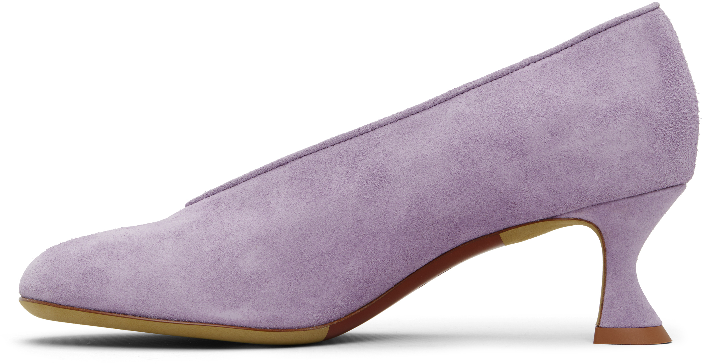 Purple Duck Suede Heels