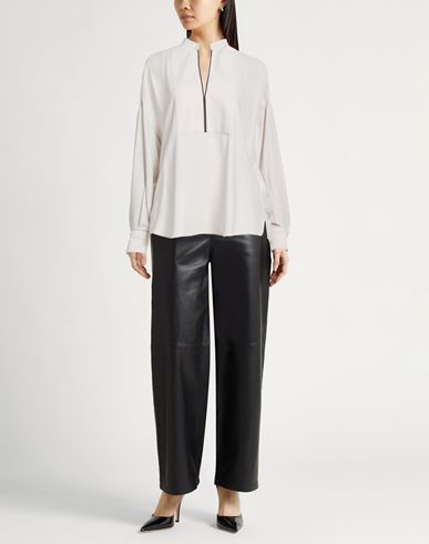 Woman Top Grey Size M Polyester, Cupro, Virgin Wool