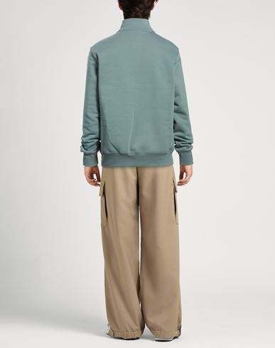 Man Sweatshirt Sage green Size XXXL Cotton, Polyester