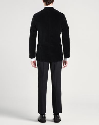 Man Blazer Black Size 38 Cotton, Rayon, Elastane
