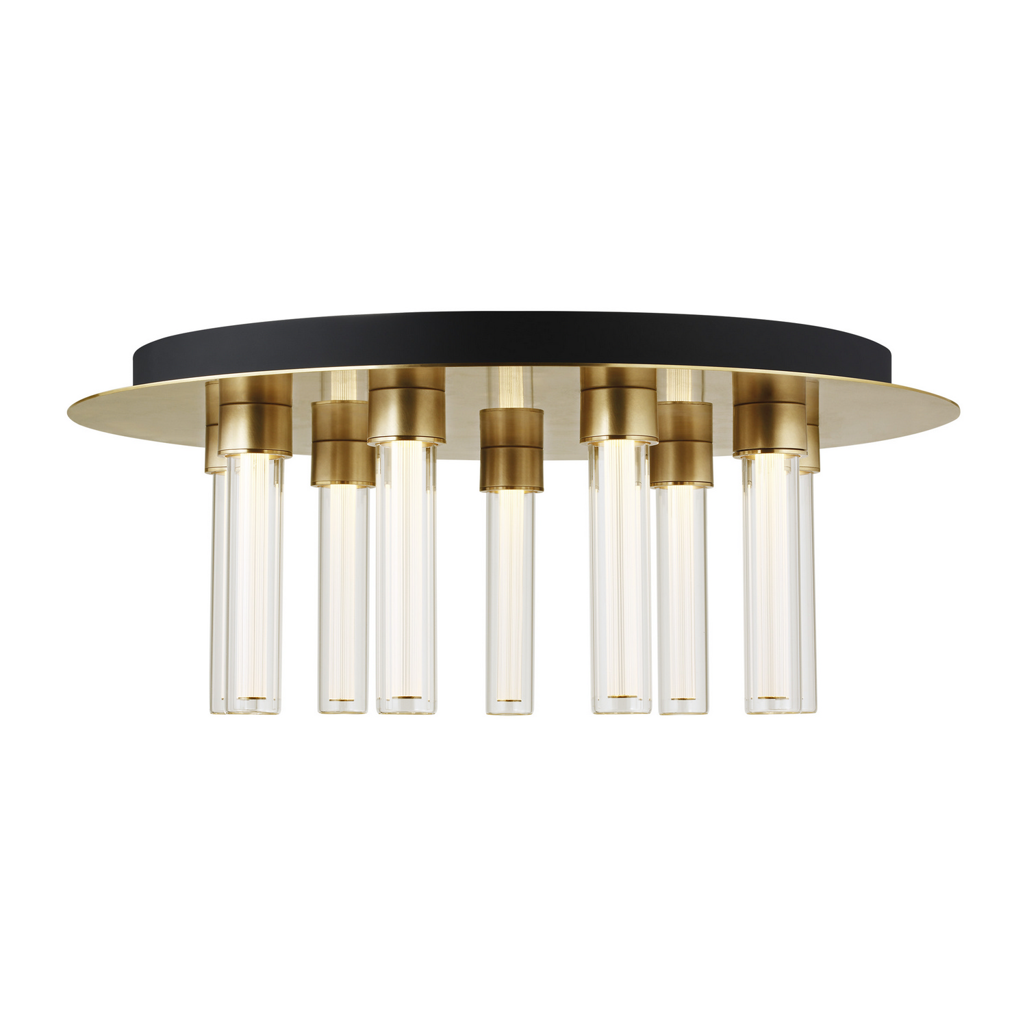 Kola 9-Light 8.80"H LED Flush Mount in Natural Bra