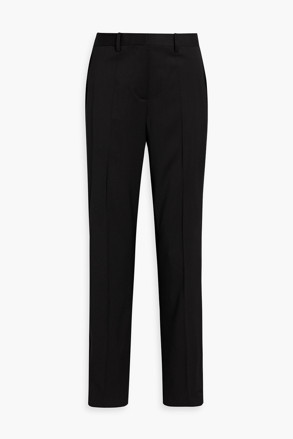 Webbing-trimmed wool-twill straight-leg pants