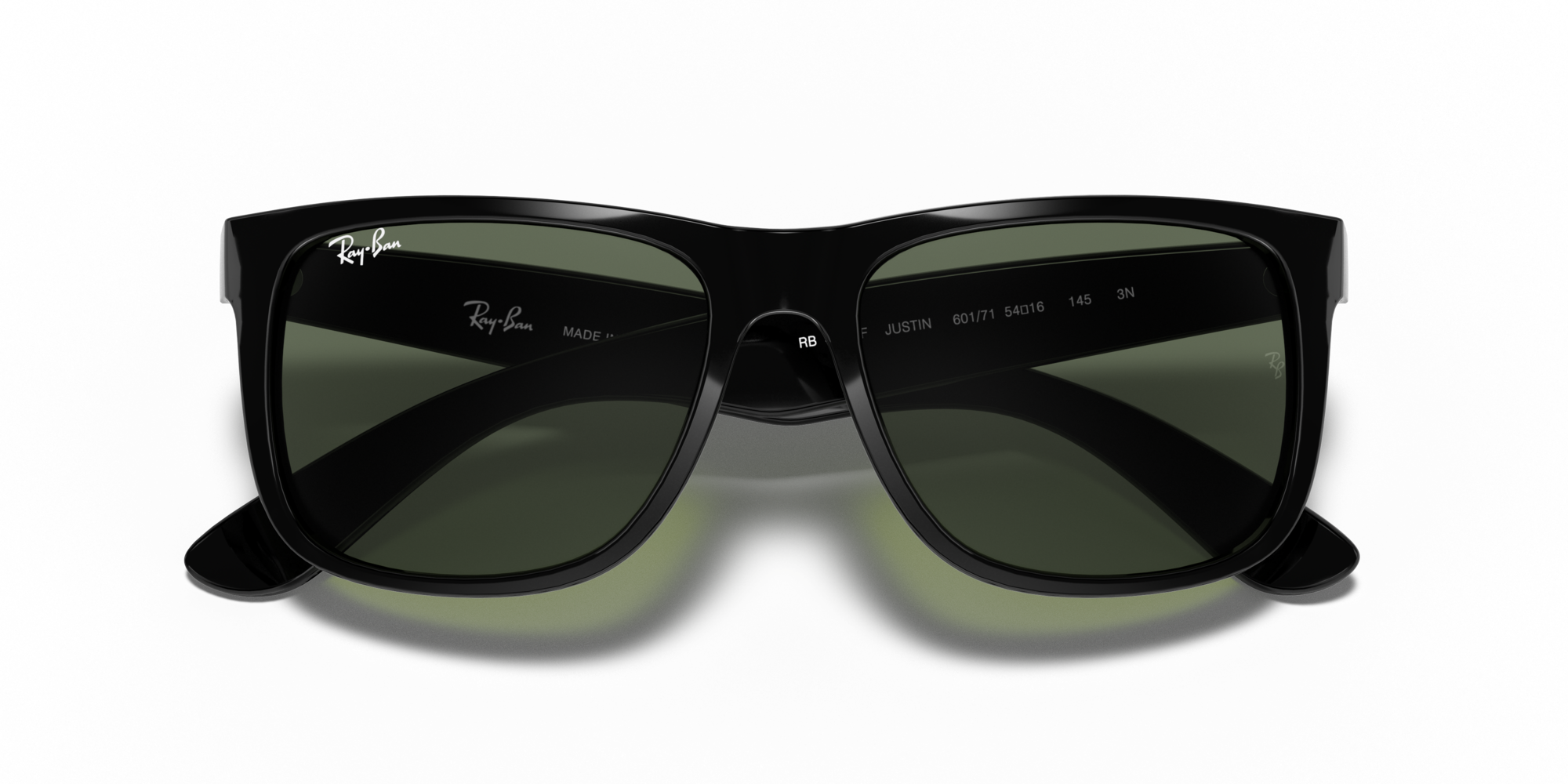 Ray - Ban Man Ray - Ban RB4165F JUSTIN 601/71 Sunglasses Nylon Black G15 Squared Norma