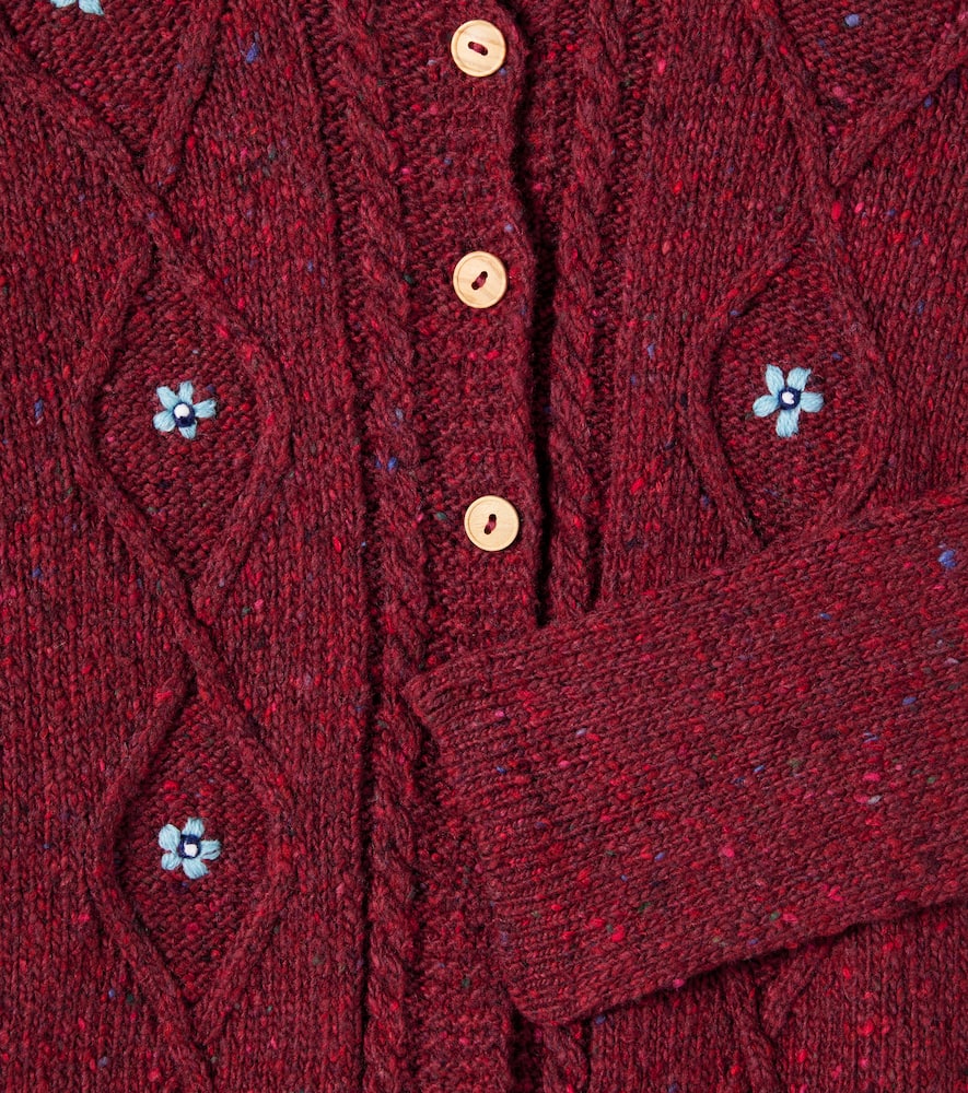 Denali cable-knit wool-blend cardigan