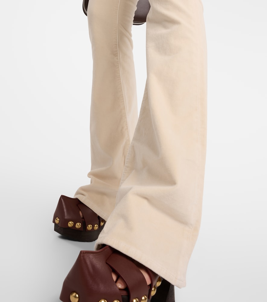 Le High Flare high-rise velvet flared jeans