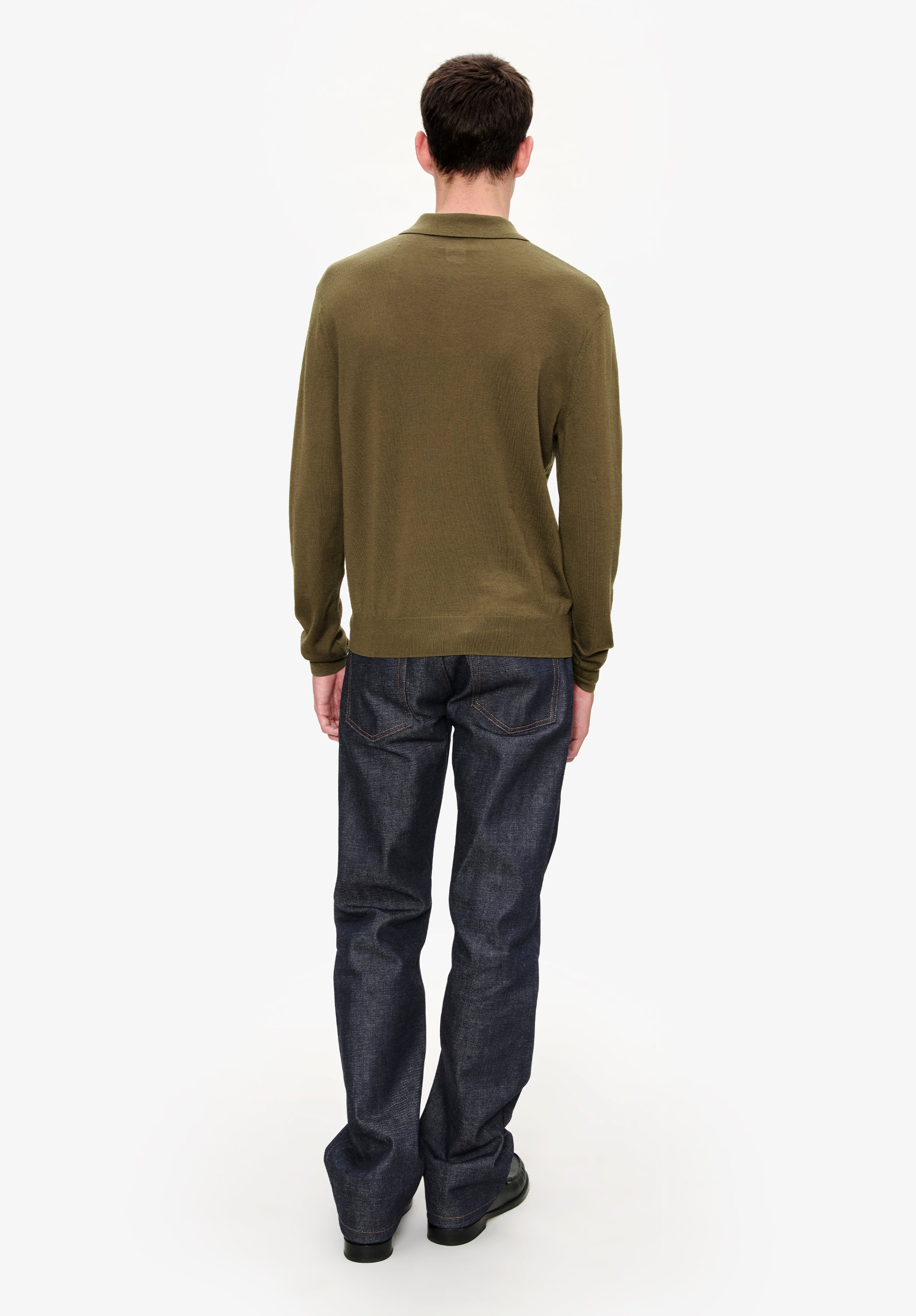 A. P.C. Men's Wool polo shirt JAA - Khaki green