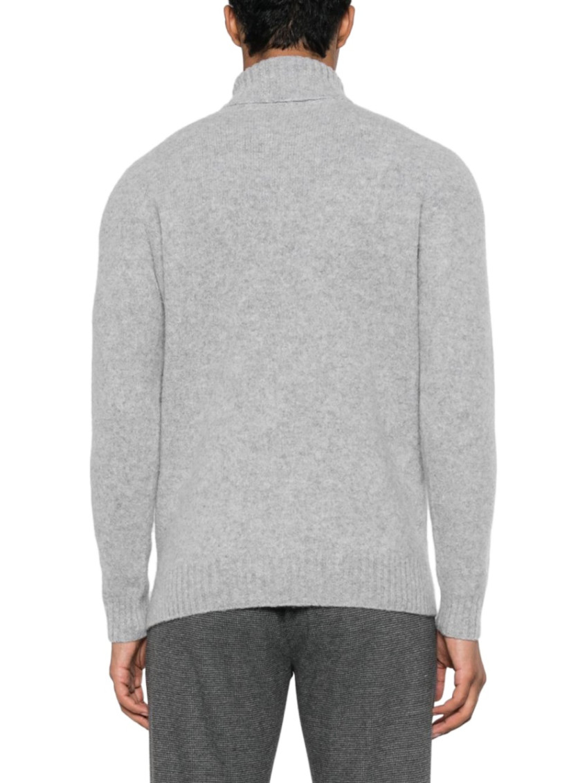 Drumohr - turtleneck knit sweater ribbed neck hem cuff