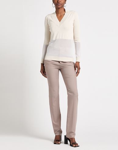 Woman Pants Taupe Size 4 Virgin Wool