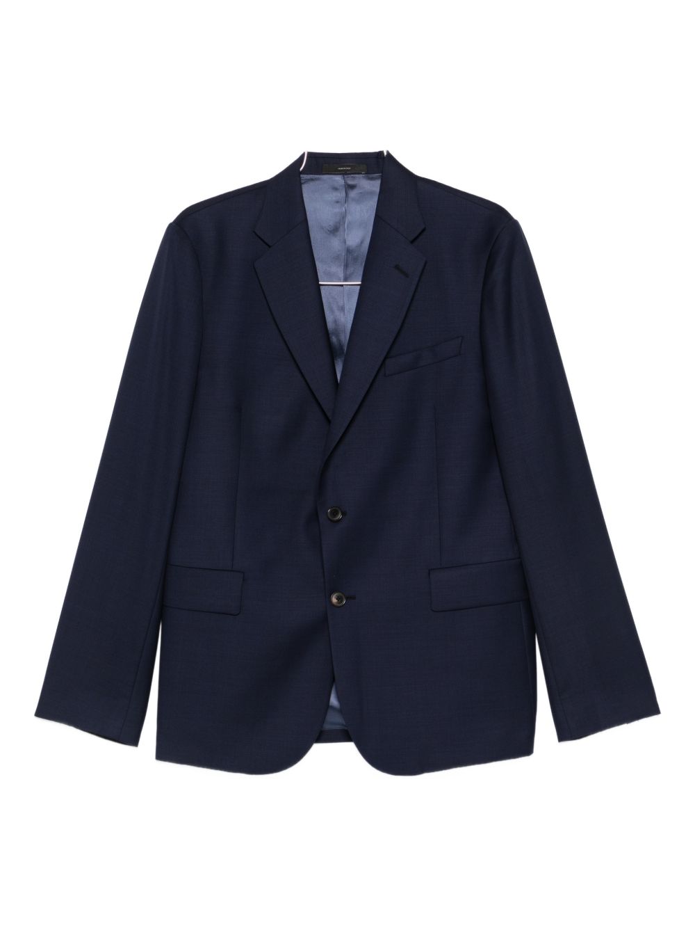 Wool Single-Breasted Blazer — Navy