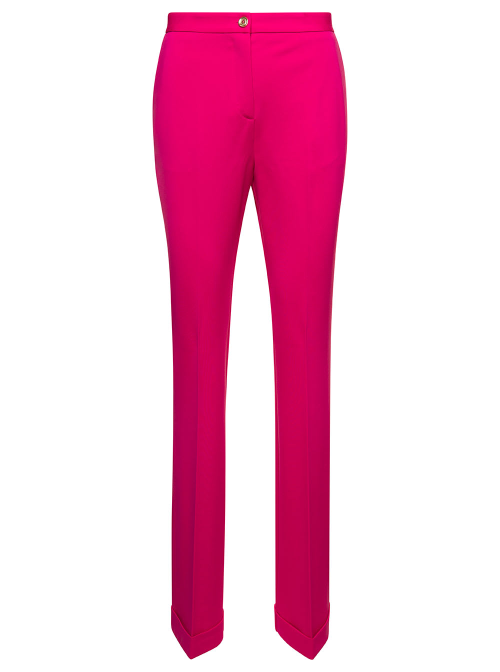 Pressed-crease high-waist trousers