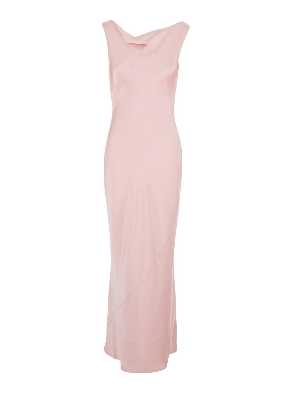 Sleeveless Low Back Drape Gown