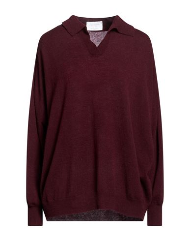 Collezione N_01 Woman Sweater Burgundy Size XS Merino Wool, Cashmere