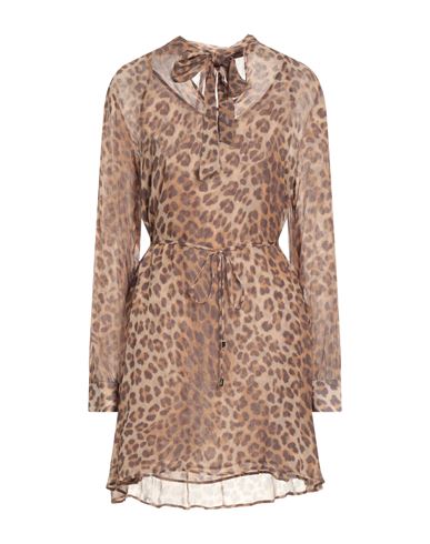 Woman Mini dress Sand Size 6 Viscose