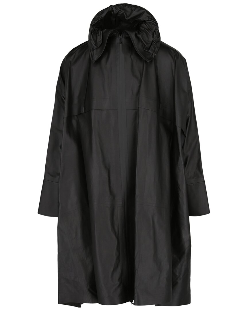Oversized Leather Trench Coat