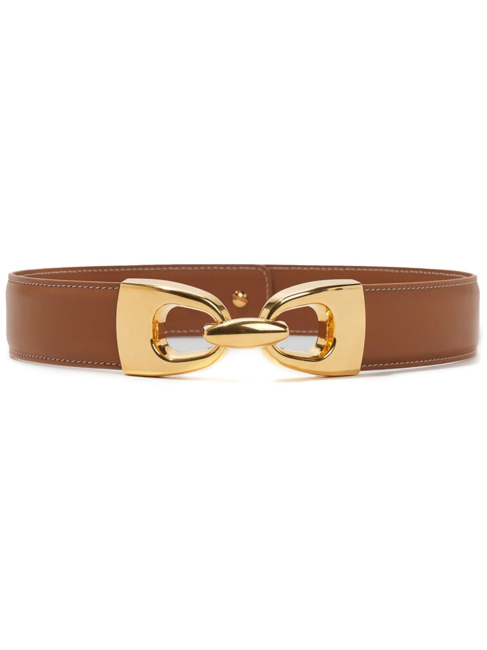 Horsebit leather belt - Brown