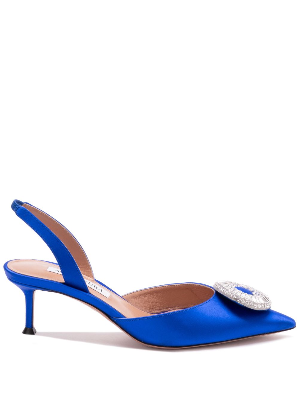 50m Crystal Hoop Sling pumps - Blue