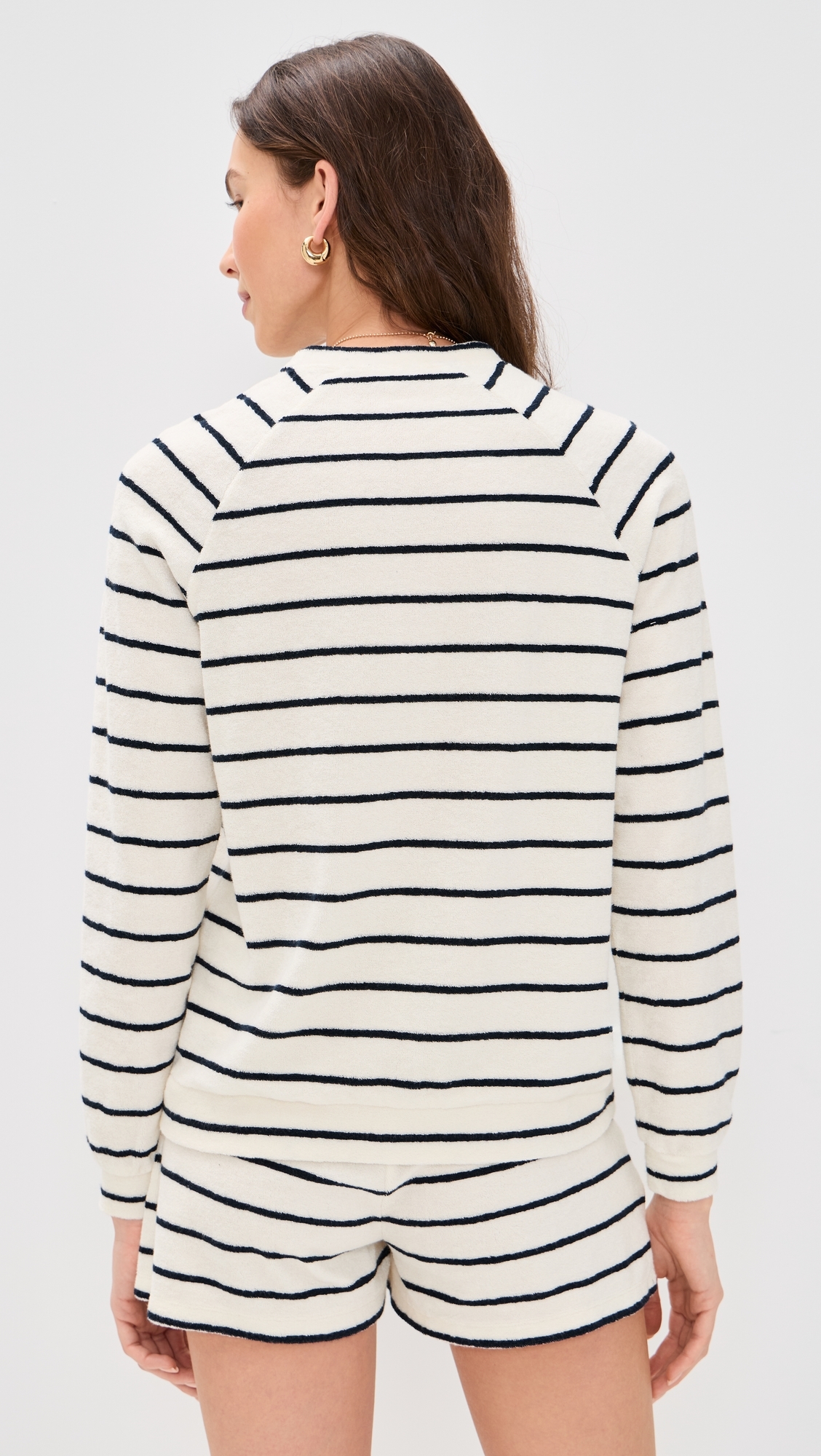 The Terry Franny Pullover Cream/Navy