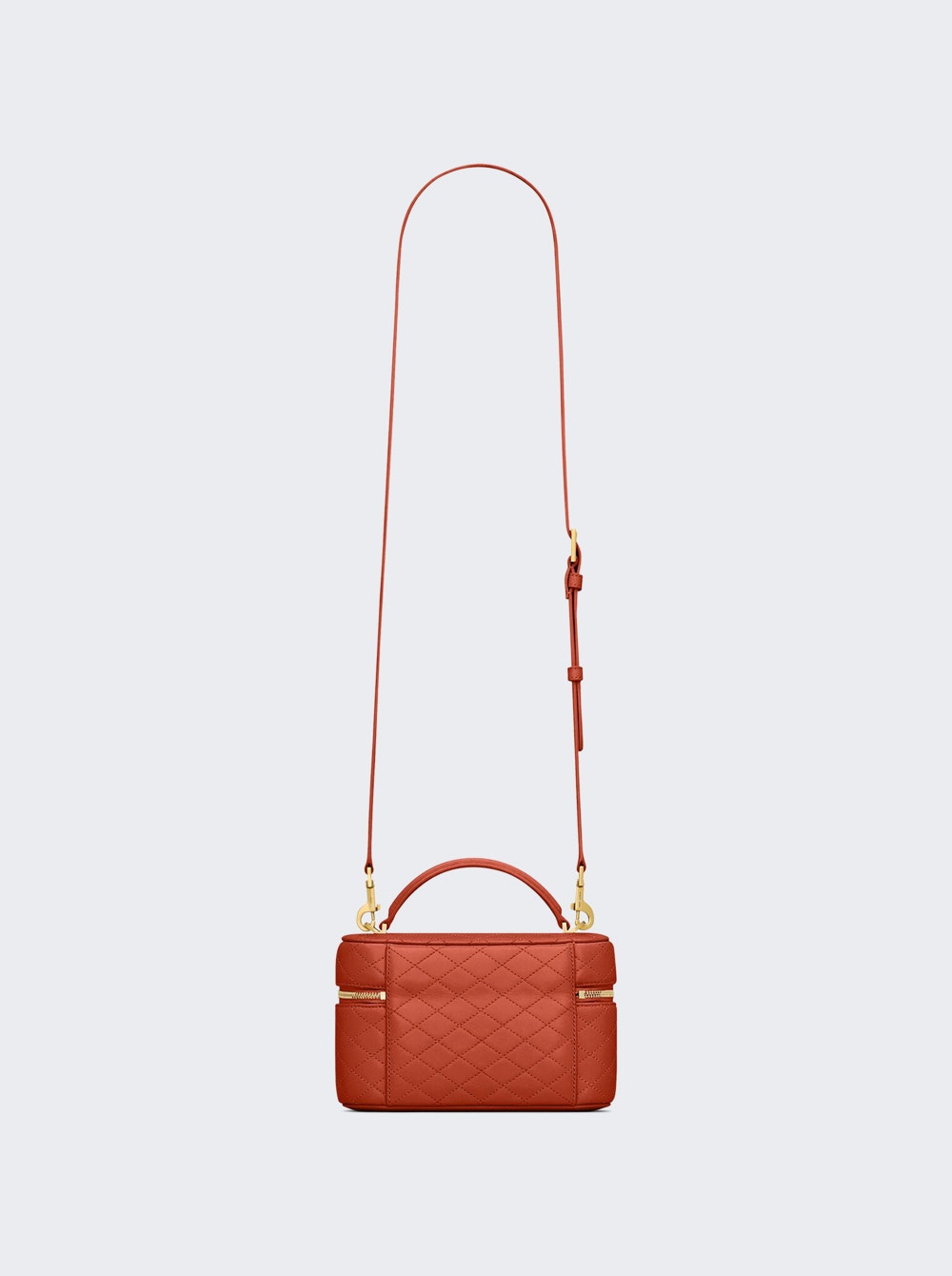 Gaby Vanity Bag In Lambskin Dark Mandarin