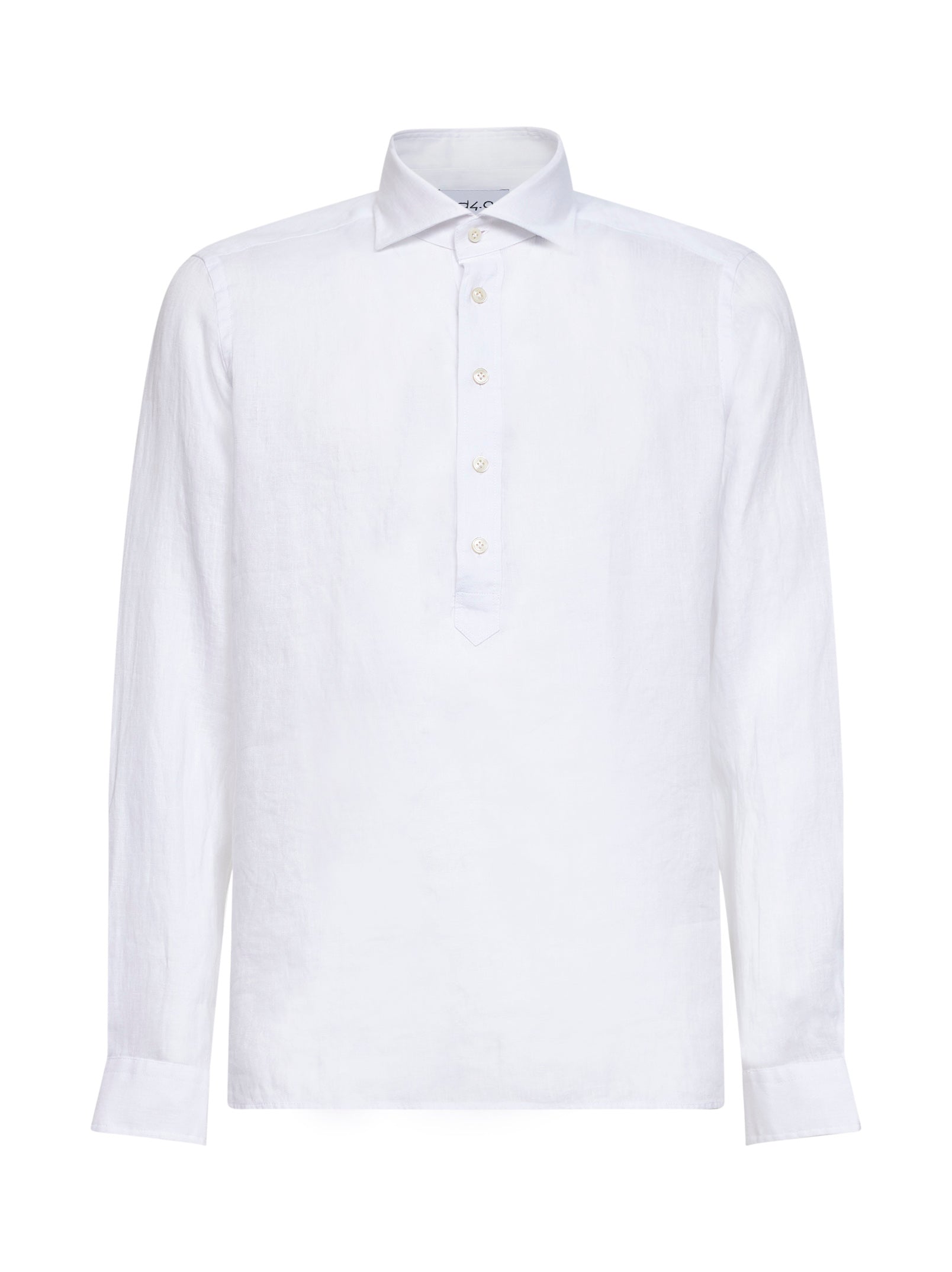 Linen Shirt Collar Shirt — White