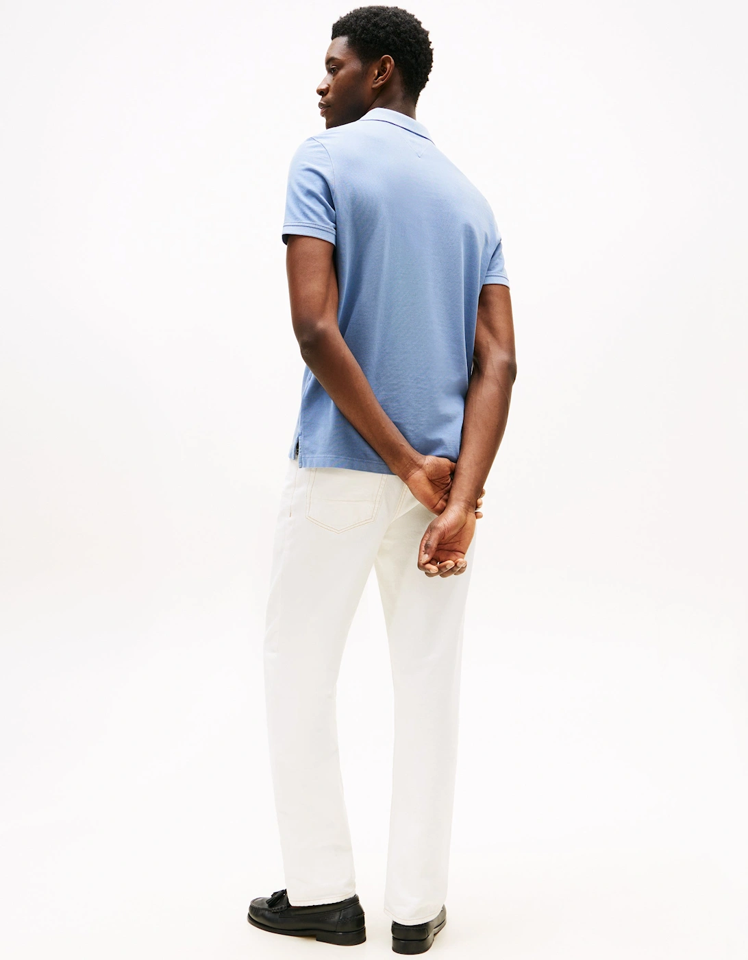 Men's Tommy Hilfiger Garment Dyed Regular Fit Mens Polo - Brisk Blue - : 42/Regular