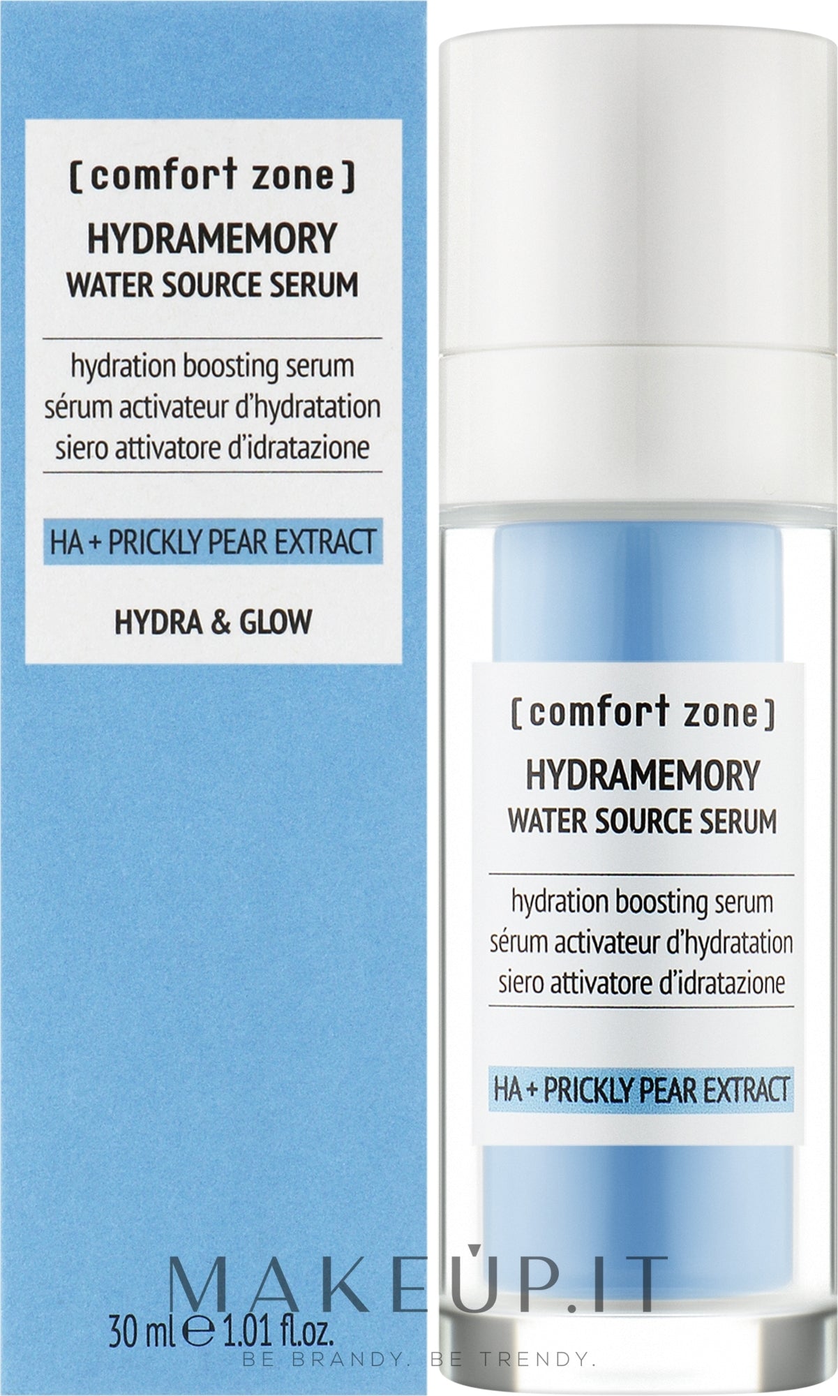 Siero idratante illuminante con estratto di fico d'india Comfort Zone Hydramemory Water Source Seru