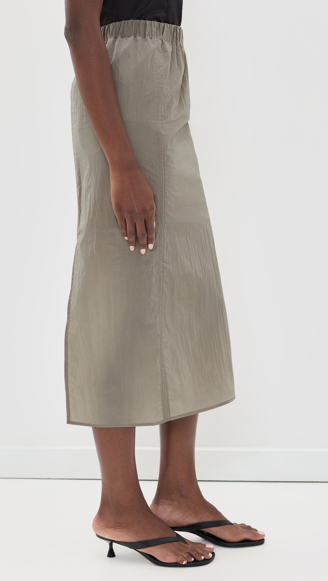 Nylon Long Skirt Tea