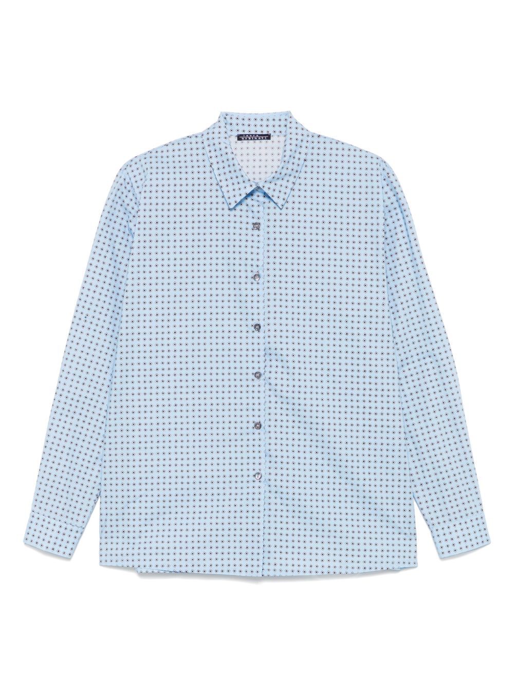LAURA-URBINATI patterned shirt - Blue