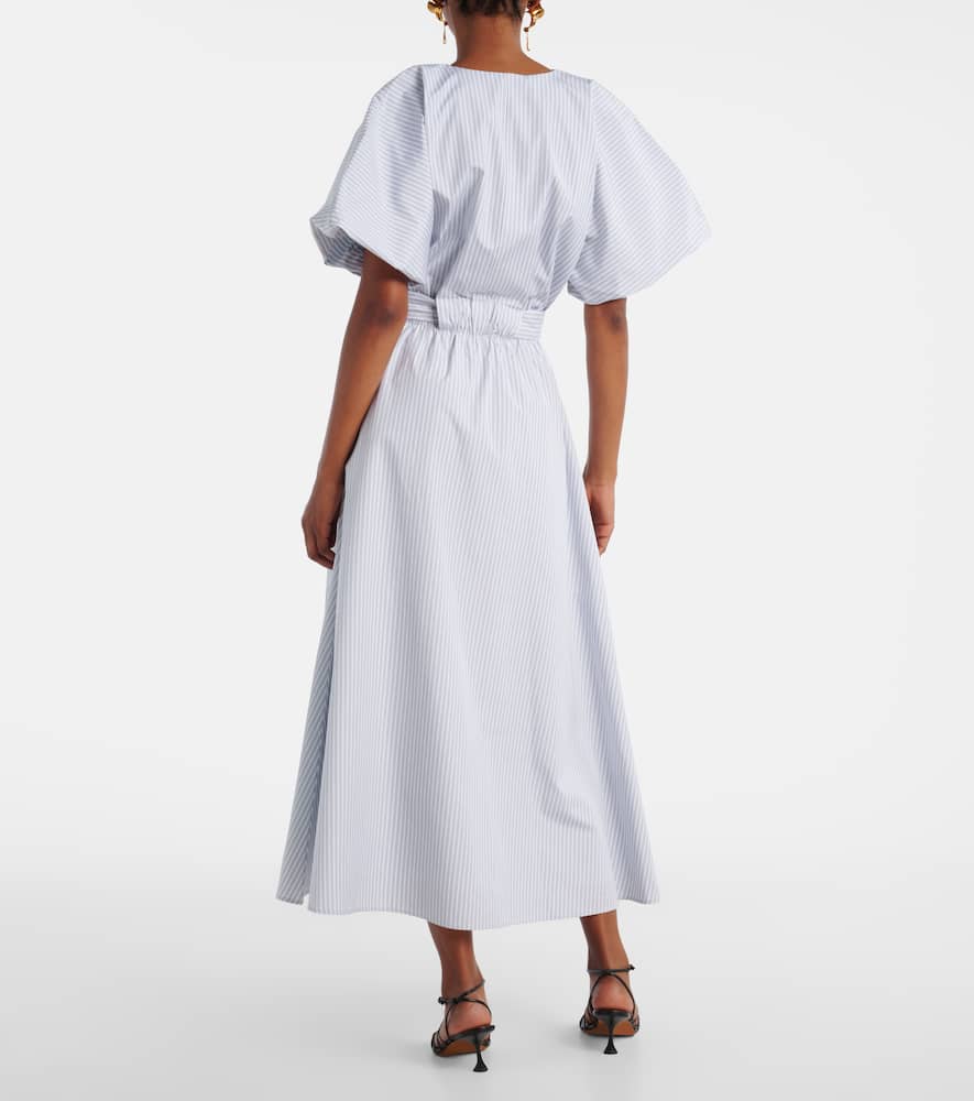 Paulina striped cotton midi dress